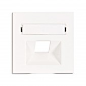 Masca 1*RJ45,cu fereastra de etichetare, alba
