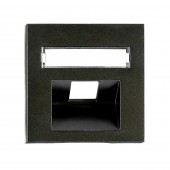 Masca 1xRJ45, UAE, eticheta, negru