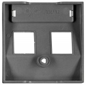 Masca 2 porturi RJ45, Toolless Line, negru