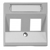 Masca 2*RJ45 ToollessLine, argintie
