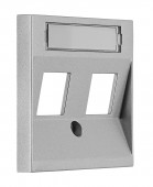 Masca 2*RJ45 ToollessLine, argintie