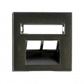 Masca 2xRJ45, UAE, eticheta, negru