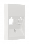 Masca pentru priza 1xRJ45 TOOLLESS LINE, alb