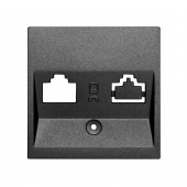 Masca pentru priza 1xRJ45 TOOLLESS LINE, antracit