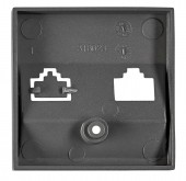 Masca pentru priza 1xRJ45 TOOLLESS LINE, antracit