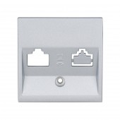 Masca pentru priza 1xRJ45 TOOLLESS LINE, argintiu