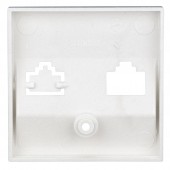 Masca pentru priza 1xRJ45 TOOLLESS LINE, argintiu