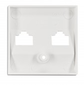 Masca pentru priza 2xRJ45 TOOLLESS LINE, alb