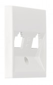 Masca pentru priza 2xRJ45 TOOLLESS LINE, alb