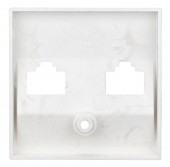 Masca pentru priza 2xRJ45 TOOLLESS LINE, argintiu