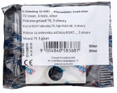 Masca pentru priza TV, tip HSAT cu 3 decupaje, argintiu