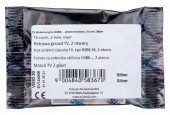 Masca pentru priza TV, tip HSBK, cu 2 decupaje, argintiu