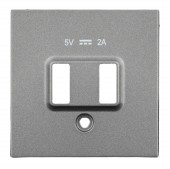 Masca priza dubla de incarcare USB, antracit