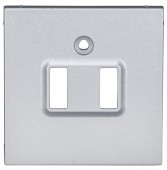 Masca priza dubla de incarcare USB, argintiu