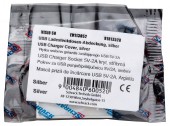 Masca priza dubla de incarcare USB, argintiu