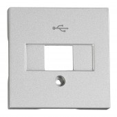 Masca Priza USB, argintie, argintie