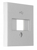 Masca Priza USB, argintie, argintie