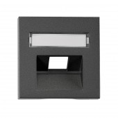 Masca RJ45, 1 port, UAE, cu eticheta, antracit