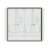 Meter box insert 1-row, 2 meter boards / 9 Modul heights