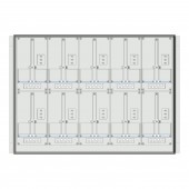Meter box insert 2-rows, 10 meter boards / 17 Modul heights