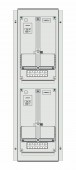 Meter box insert 2-rows, 2 meter boards / 19 Modul heights