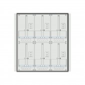 Meter box insert 2-rows, 6 meter boards / 16 Modul heights