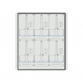 Meter box insert 2-rows, 6 meter boards / 17 Modul heights