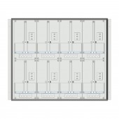 Meter box insert 2-rows, 8 meter boards / 16 Modul heights