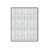 Meter box insert 3-rows, 12 meter boards / 24 Modul heights