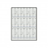 Meter box insert 3-rows, 12 meter boards / 25 Modul heights