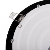 Mini Panou LED Rotund Negru ST 20W 6400K IP40 - NOVELITE
