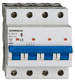 Miniature Circuit Breaker (MCB) AMPARO 6kA, C 16A, 4-pole