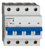 Miniature Circuit Breaker (MCB) AMPARO 6kA, C 40A, 4-pole