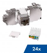 Modul RJ45 ecranat, Cat.6a, ISO/IEC 11801 AMD2, 24buc, cutie