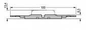 Mounting carrier with strain relief, 3-way, screw mounting