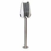 Mounting pole 2x i-CHARGE CION socket type, stainless steel