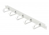 Organizator 19” 1U, 5 inele metalice, RAL7035