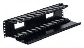 Organizator cabluri 19, 2U, plastic, negru RAL9005