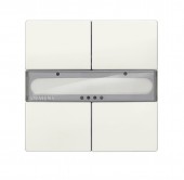 Panou 2 perechi taste, fara LED de stare, alb titan