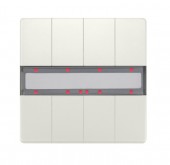 Panou 4 perechi taste, cu LED de stare, alb titan
