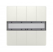 Panou 4 perechi taste, fara LED de stare, alb titan