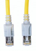 Patchcablu Cat6a cu LED ecranat RJ45 galben 10GB 0,5m