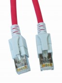 Patchcablu Cat6a cu LED ecranat RJ45 rosu 10GB 7m
