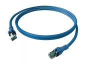 Patchcablu Cat.6a push pull ecranat RJ45 albastru ,LS0H,5m
