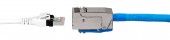 Patchcablu Cat.6a push pull ecranat RJ45 gri 10GB, LS0H, 1m