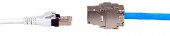 Patchcablu Cat.6a push pull ecranat RJ45 gri 10GB,LS0H, 0,5m