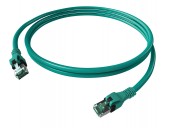 Patchcablu Cat.6a push pull ecranat RJ45 turcoaz ,LS0H, 2m