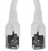Patchcablu Cat.6a/10GB ecranat RJ45,LS0H,alb 0,5m