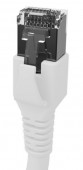 Patchcablu Cat.6a/10GB ecranat RJ45,LS0H,alb 1m
