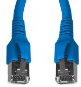 Patchcablu Cat.6a/10GB ecranat RJ45,LS0H,albastru 10m
